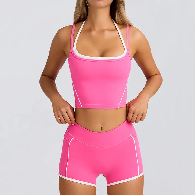 Women’s Yoga Shorts & Sports Bra Set