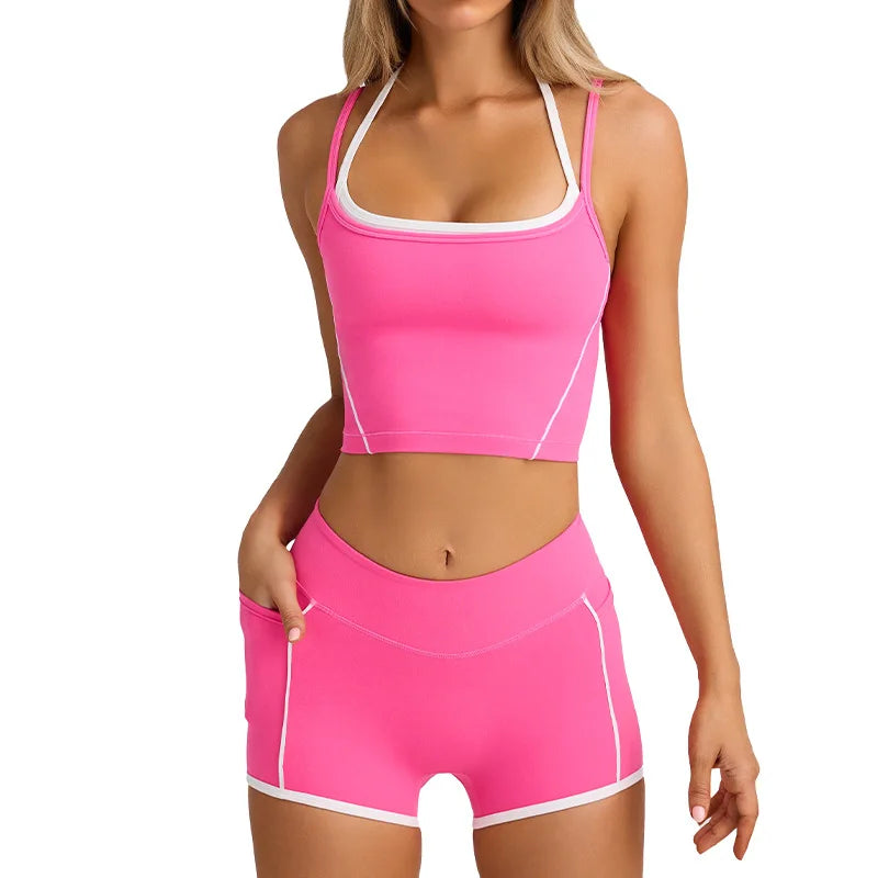 Women’s Yoga Shorts & Sports Bra Set